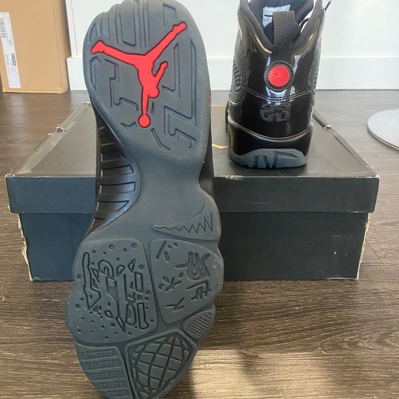 Black Air Jordan Retro 9 with Red accents - Picture 3 of 6